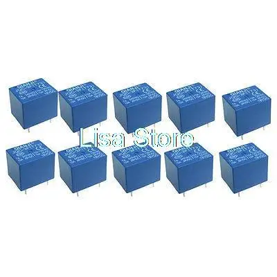 10 Pcs DC 18V Coil 10A SPST 5 Pin Electromagnetic Relays PCB Type JQC-3F