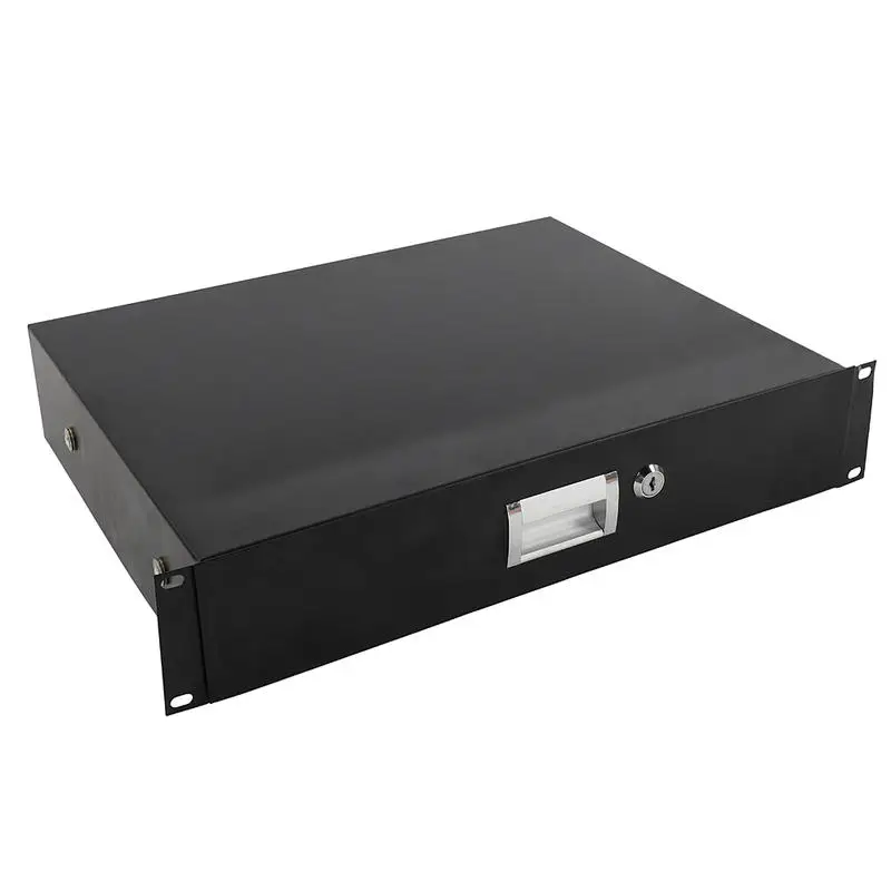 19-inch 2U Sheet Metal Drawer DJ Rack, Black view 7