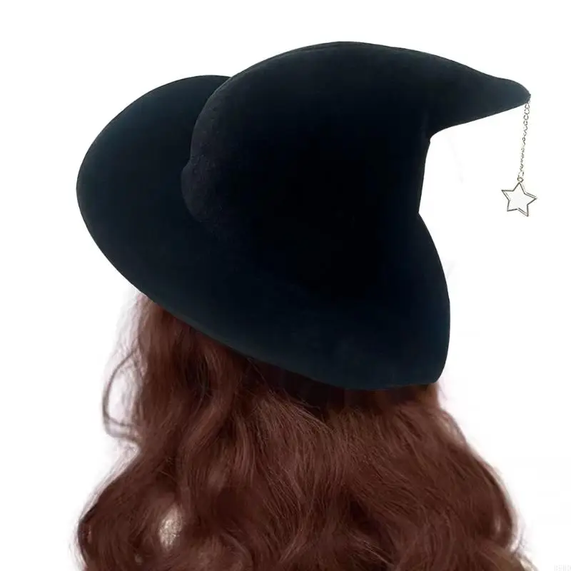39bd Halloween Party Witch Hats Party Wide Brim Accessorio per cappelli appuntiti
