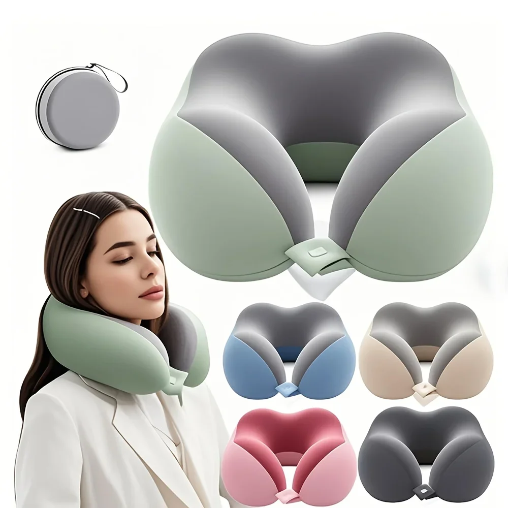 Memory Neck Pillow Slow Rebound U-Shaped Headrest Comfotable Neck Pillow for Travel and Napping Headrest  Cushion