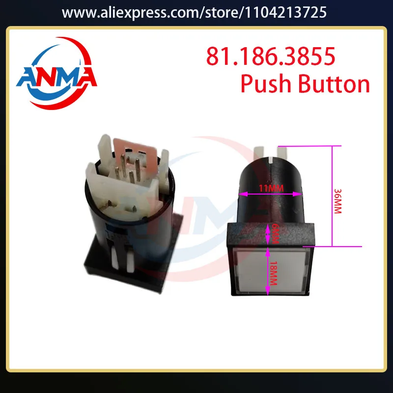 

5Pieces SM102 CD102 Machine CPC Computer Fountain Button 81.186.3855 Push Button 81.186.3855/02
