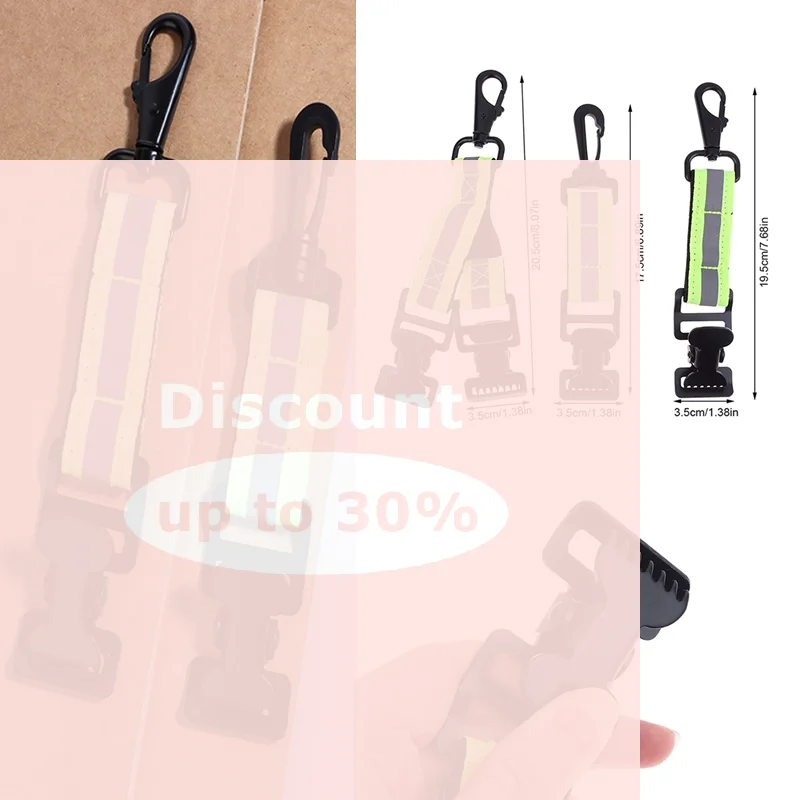 [1Pcs Firefighter Glove Clip Reflective Nylon Webbing Strap Portable Hanging Glove Keeper Tool Bag Glove Holder]
