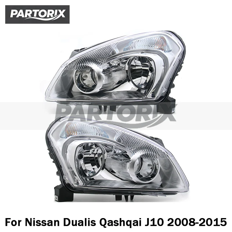For Nissan Dualis Qashqai J10 2008-2015 Front Headlight Half Assembly Head Lamp Lens Housing Auto Parts