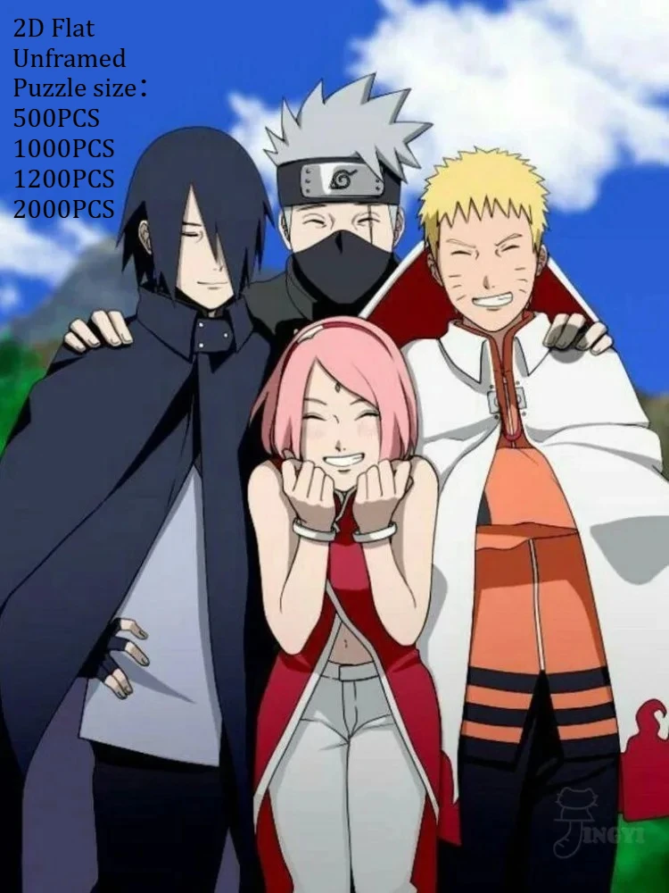 Rompecabezas de 500/1000/1200/2000 Piezas para Adultos, Rompecabezas de Anime Naruto, Juegos Educativos, Rompecabezas Coloridos, Regalos, Decoración del Hogar