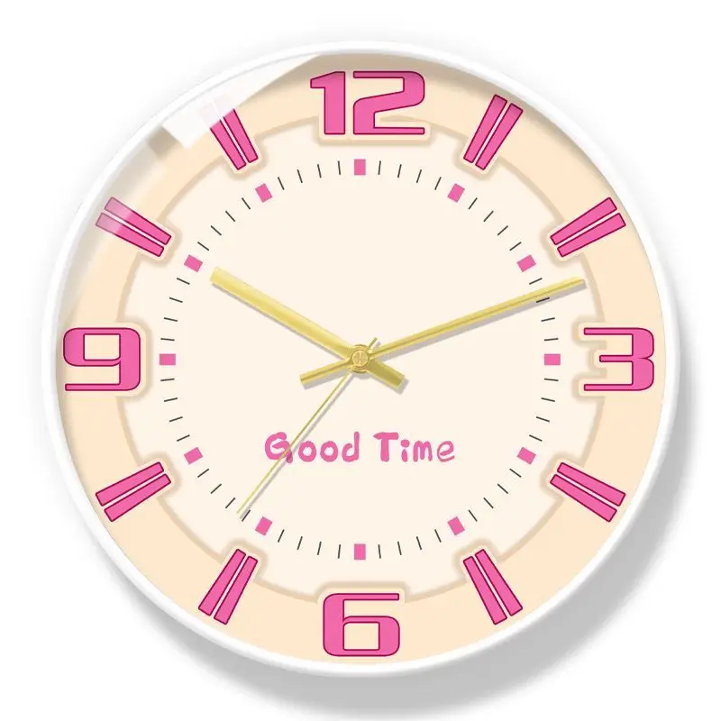 

Dopamine Inspired Large Scale Creative Simple and Modern Wall Hanging Quartz Clock Silent for Bedroom and Living Room At Home