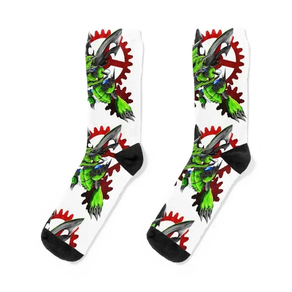 

mutationmon: scyther Socks Christmas hip hop Antiskid soccer Men's Socks Women's