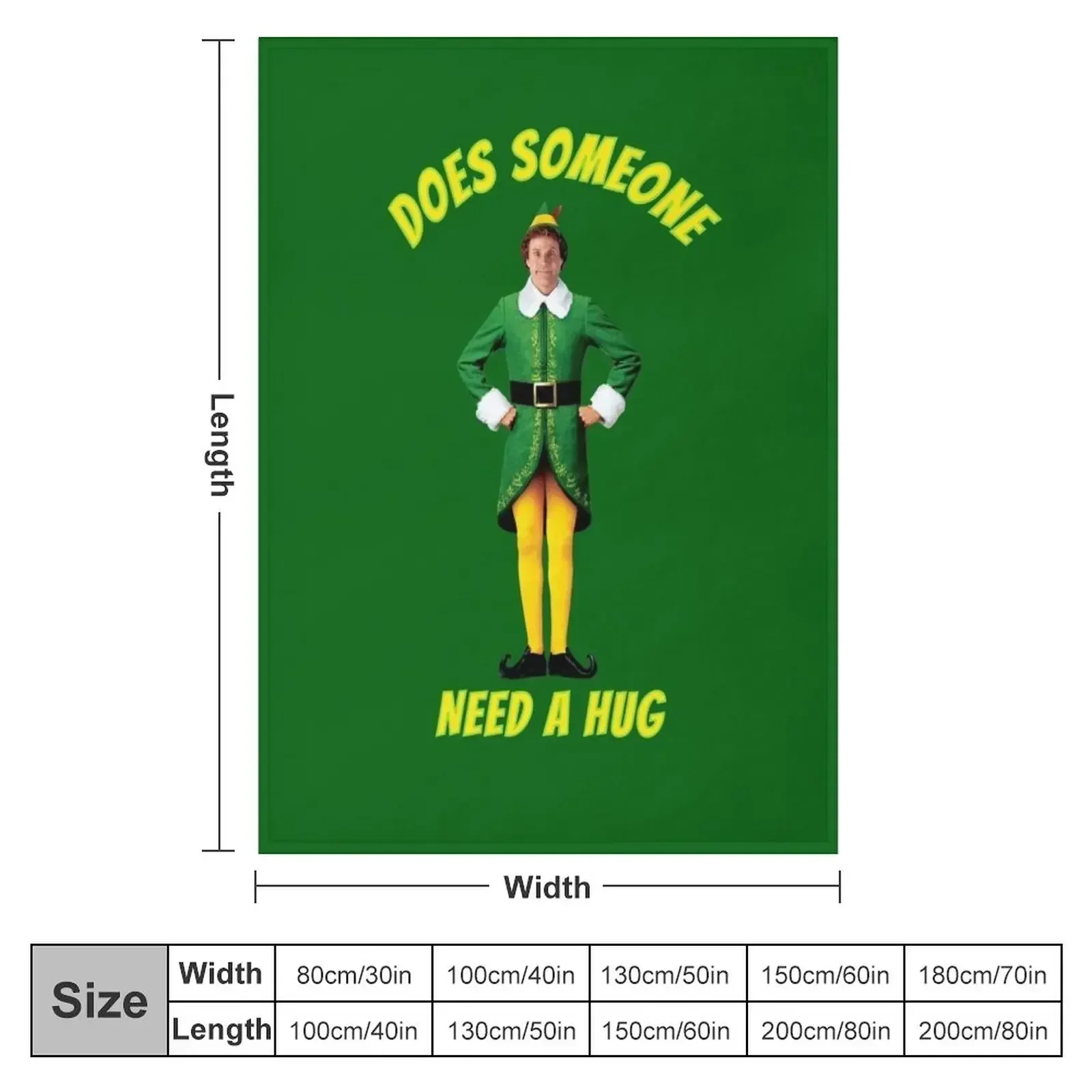 Buddy The Elf Does Someone Need A Hug Throw Blanket Hairys wednesday Beautifuls Flannels Blankets