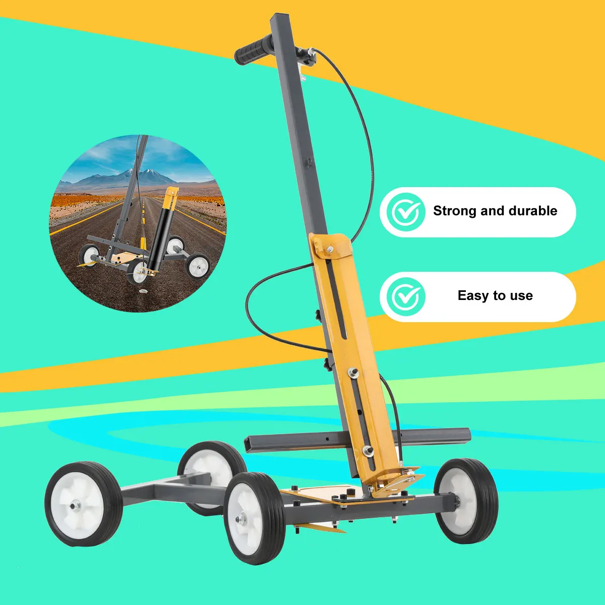 طلاء علامات السيارة يخط قطعة أثرية مساحة وقوف السيارات يخدش الطلاء الأرضي ملعب كرة السلة آلة رسم علامات الطريق