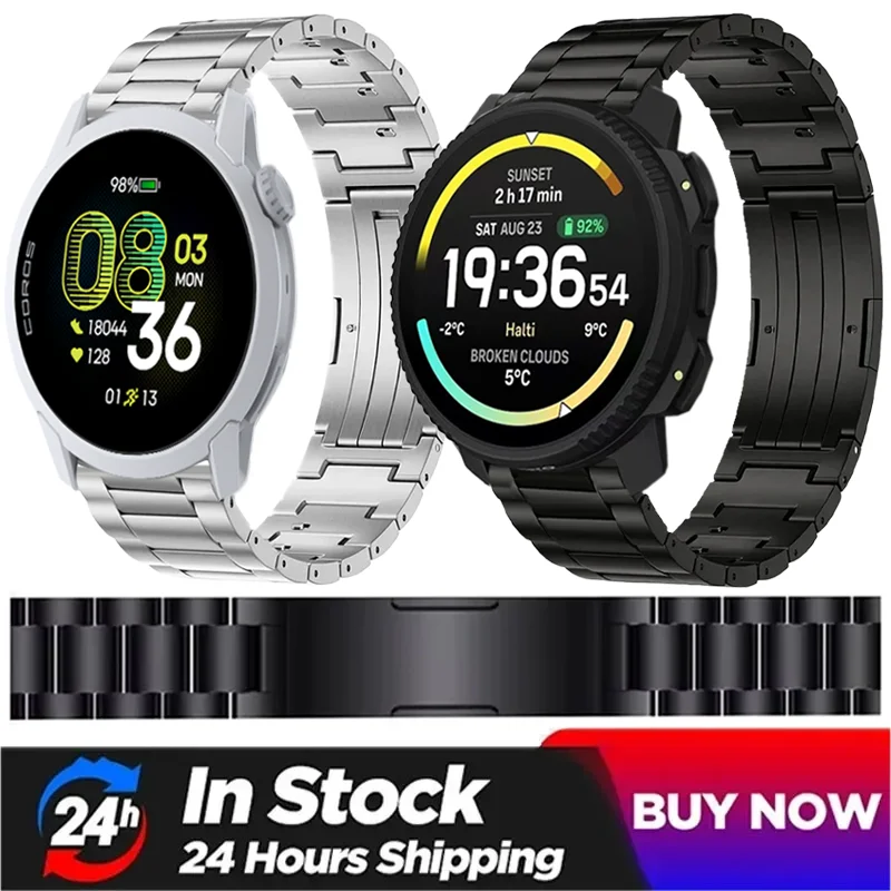 20mm 22mm Titanium Strap for Suunto Vertical 2-1/Race 2-S/Run Quick-release Wristband for COROS APEX 4 42mm/PACE 4-Pro-3-2 Belt