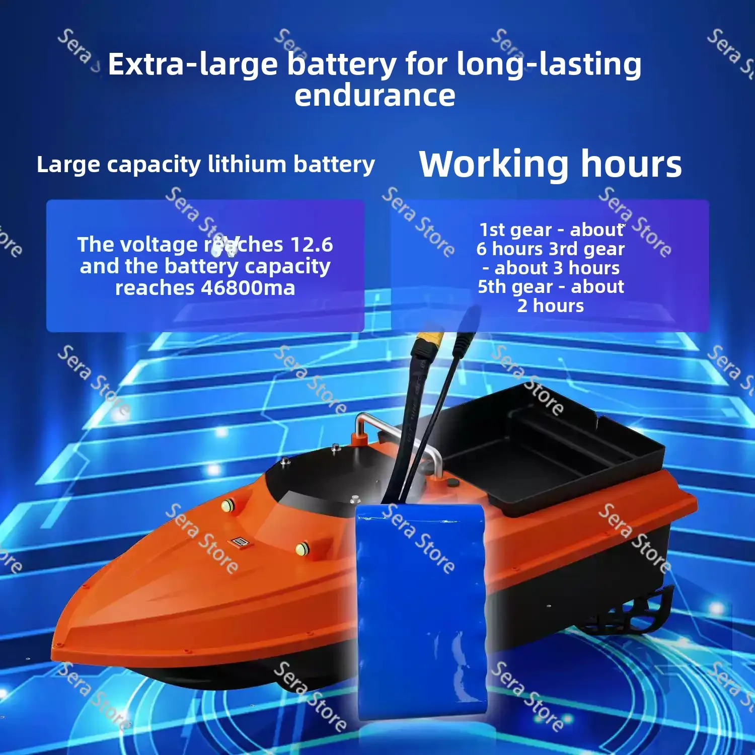 12 volt large high-speed high-horsepower nesting net boat Dual antenna automatic decoupling nesting boat