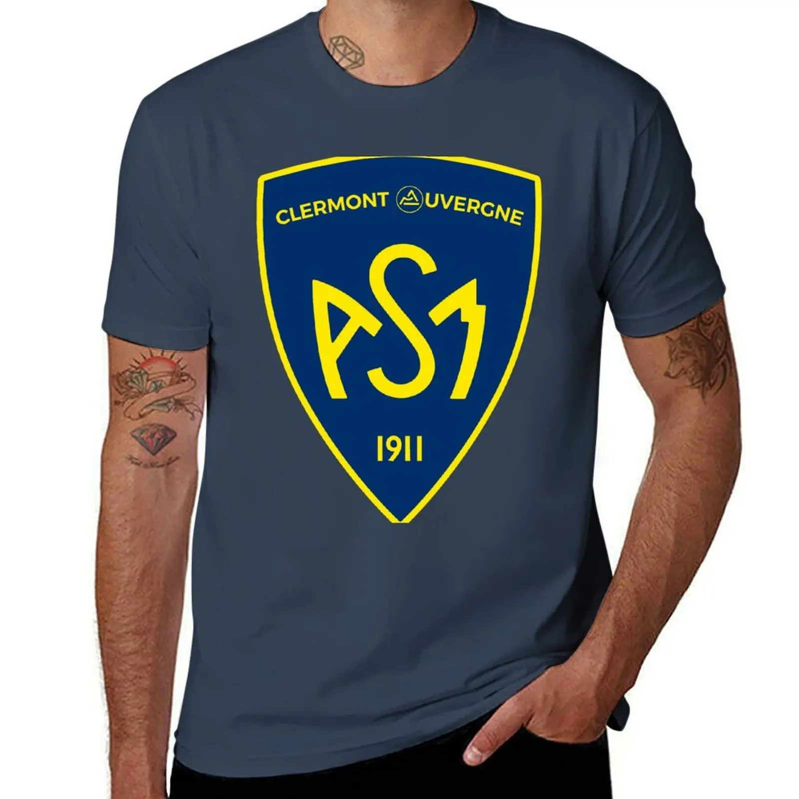 

Clermont Auvergne Logo ASM T-Shirt Casual Fashion Short Sleeve Cotton T-Shirt