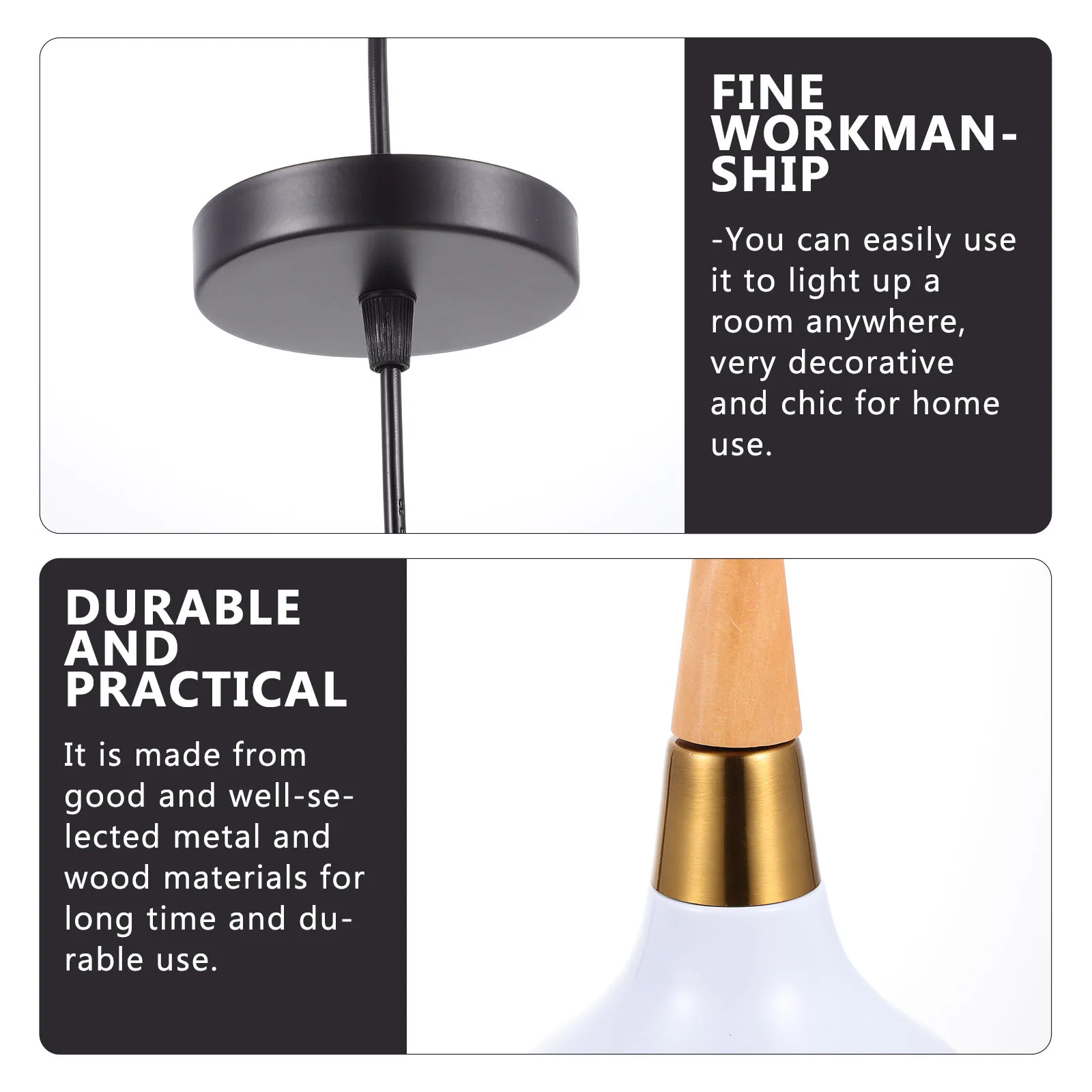 

Nordic Chandelier Single Head Ceiling Light Modern Metal Hanging Lamp for Home Office Cafe Decorative Lighting Fixtures Durable