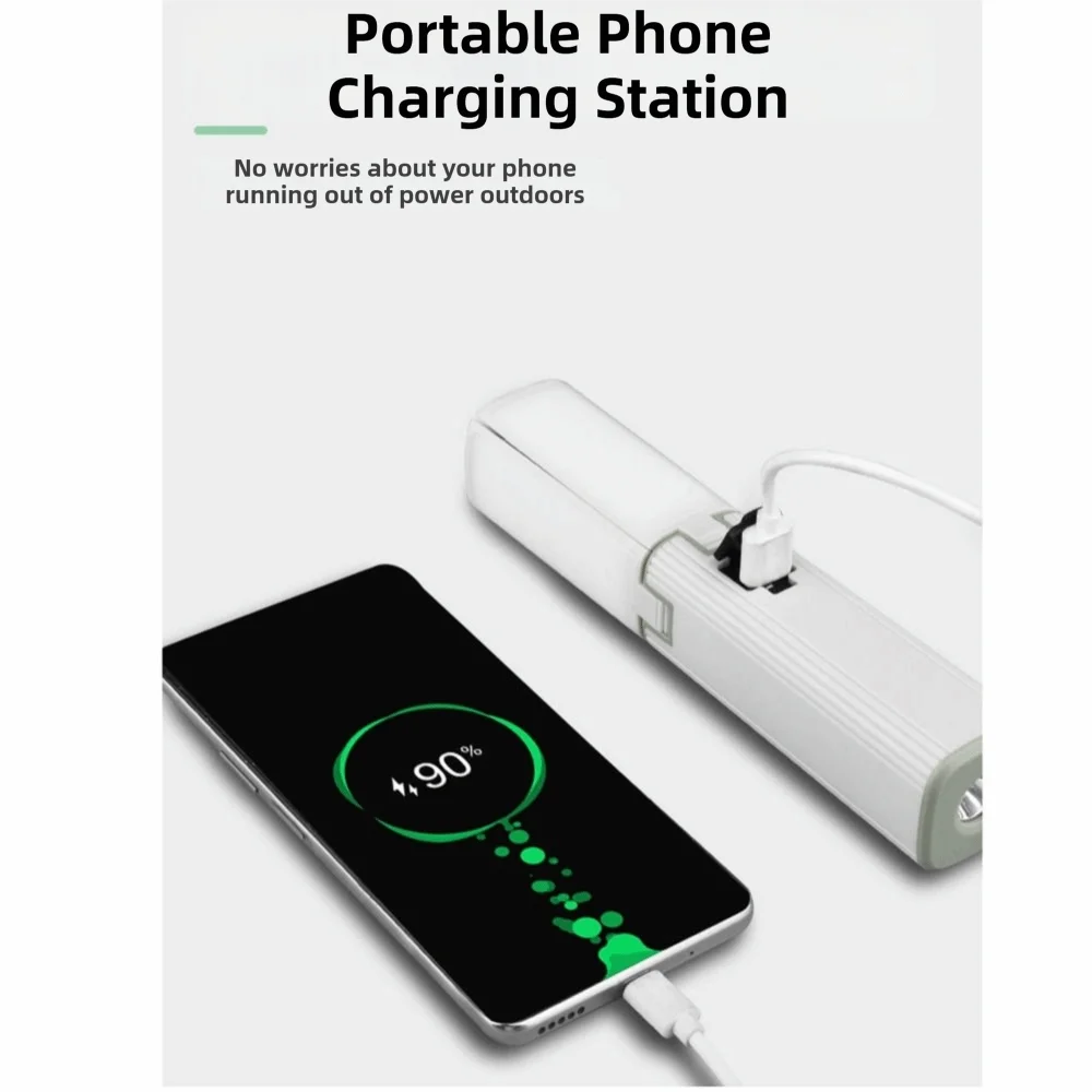 USB Rechargeable Camping Light Power Indicator Warm White Light Foldable Lantern Collapsible Design Four-leaf Light