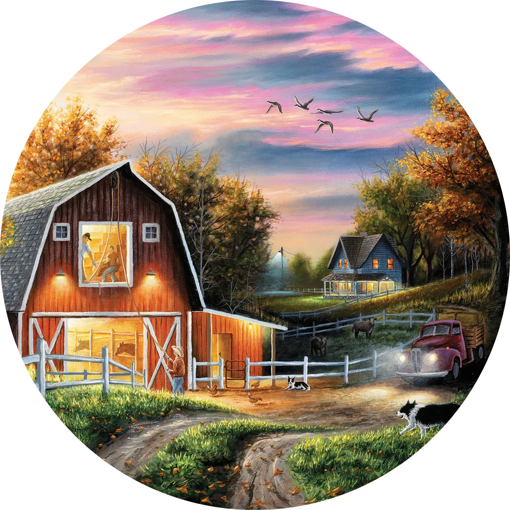 Gemütliche Farm Holz Puzzle Party Spiele Spielzeug für Erwachsene Holz Home Dekoration Brettspiel Holz Puzzle Farm Klasse Spielzeug für Kinder