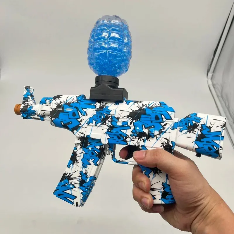AK47 Palla in gel per schizzi elettrici con perline d'acqua Blaster per attività all'aperto Gioco di squadra di tiro Regali giocattolo per adolescenti