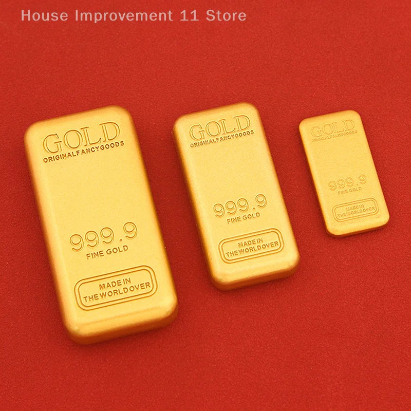 

1Pcs Fake Gold Bar Simulated Golden Brick Movie Prop Novelty Gift Home Decor Simulation Decoration Crafts