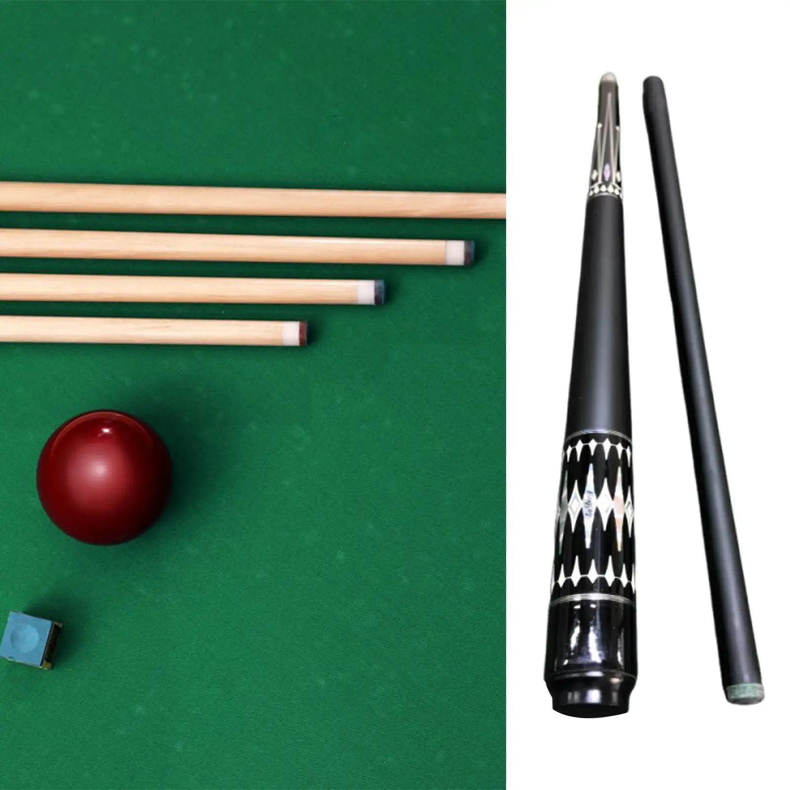 1/2 Split Pool Cue Stick Rod Versatile for Father Gift Lightweight Removable