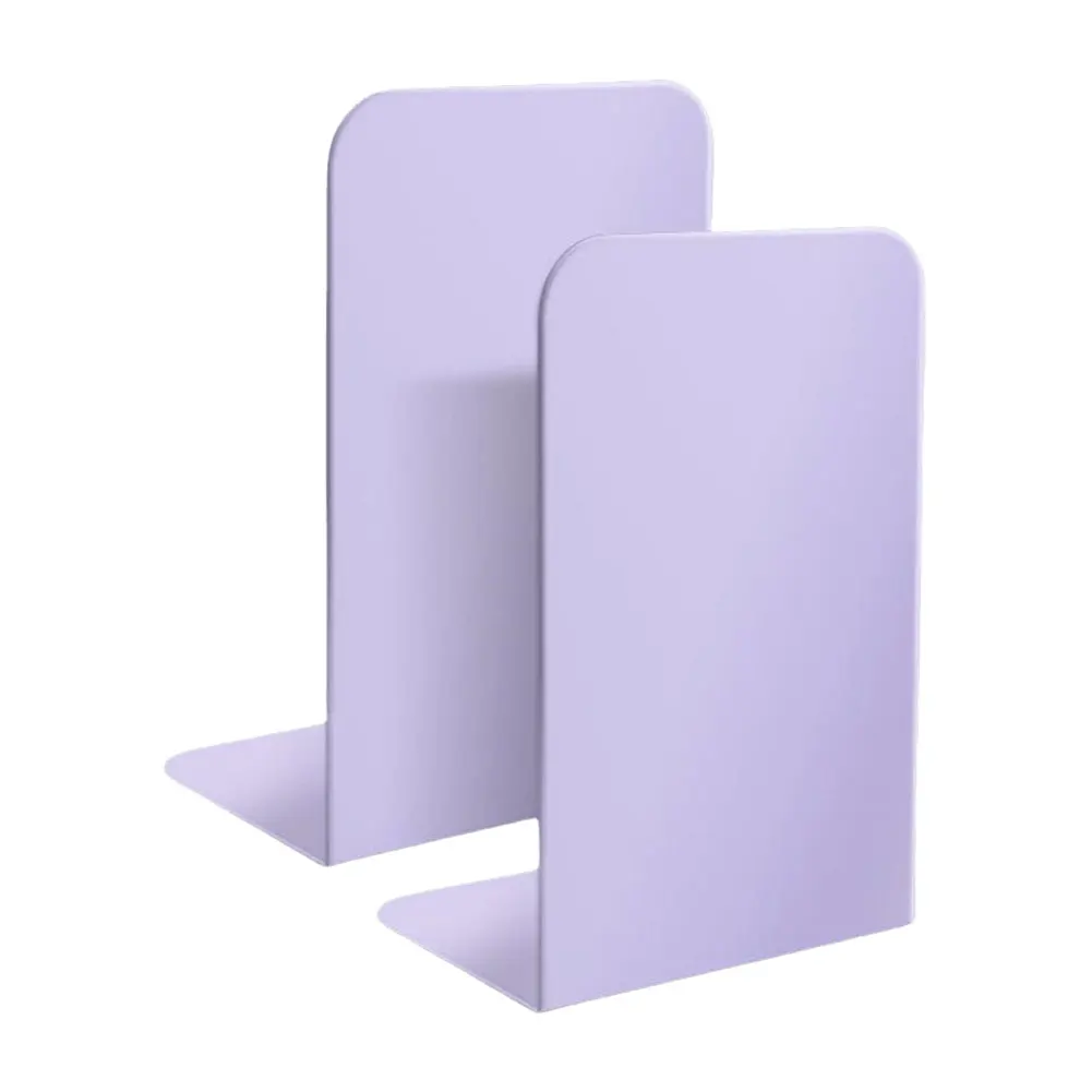 1Pair Bookends L-Shaped Desktop Book Holder Anti-Slip Simple Book Stand Book Bezel for Library Home Bedroom