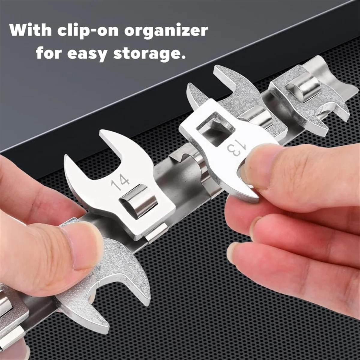 Y31A 크로우풋 렌치 세트, 8피스 크로우풋 렌치 세트 (3/8인치 드라이브용), 래칫 및 토크 렌치, 좁은 공간에서 사용 가능한 패스너