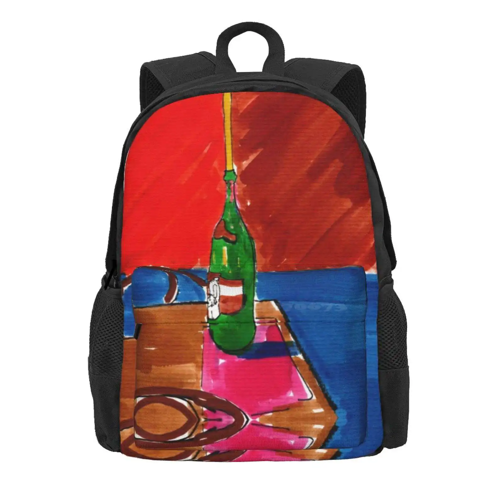 Candle In The Bar Hot Sale Schoolbag Backpack Fashion Bags Sketch Decorative Art Fine Art Contemporary Art Modern Art Pen