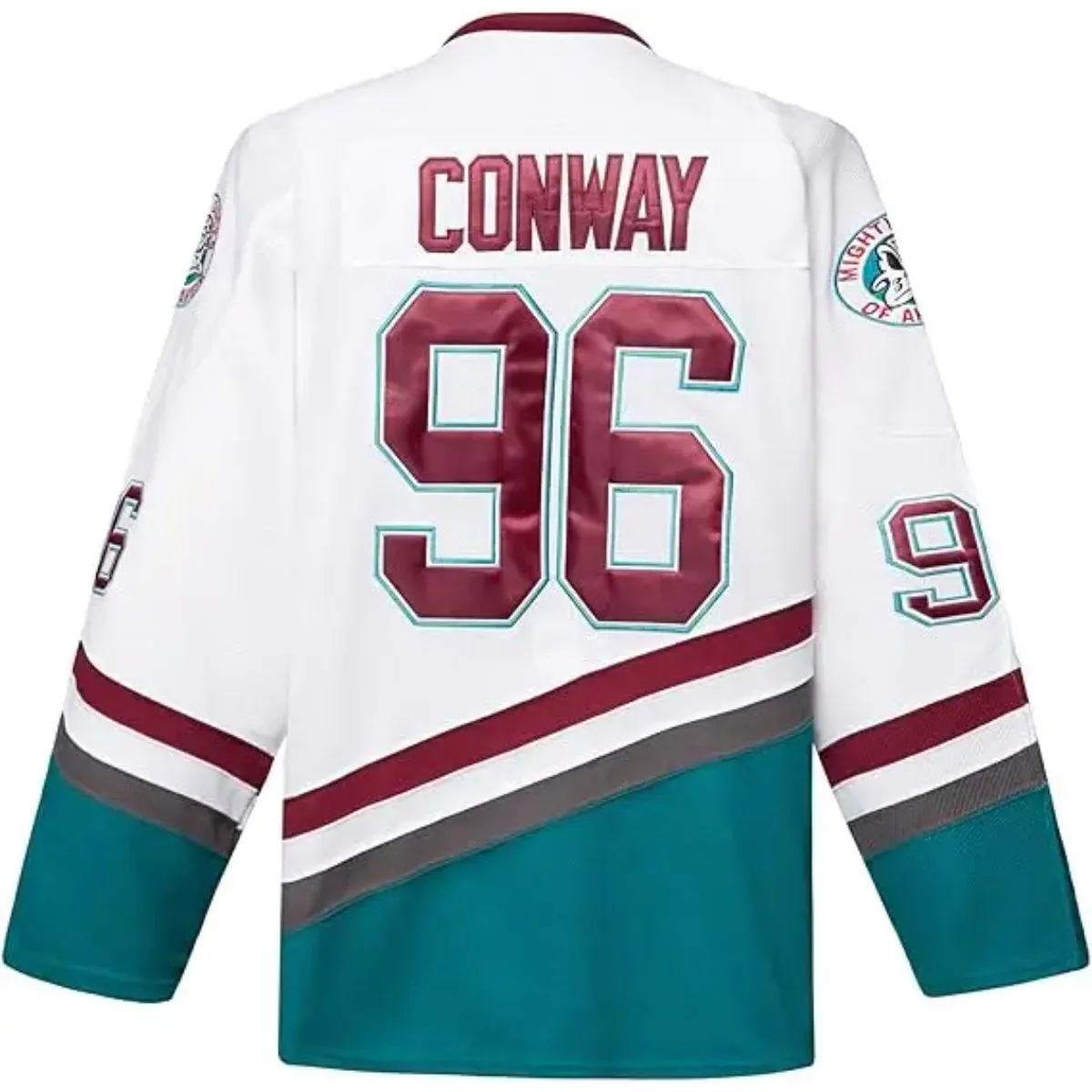 Maillot de Hockey Sur Glace Pour Hommes #96 Charlie Conway 99 # BANKS 8 # Selanne 9 # Paul Kariya entièrement cousu