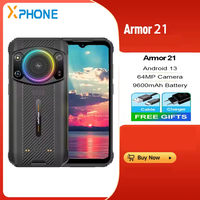 Ulefone Armor 21 Rugged Phone Night Vision 8GB+256GB 6.58 inch Android 13 Dual Back Cameras Helio G99 NFC 4G Smartphone