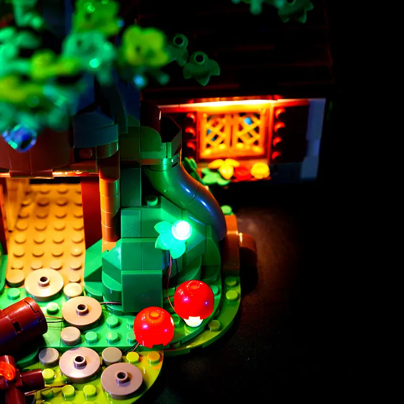 Kit luce LED per LEGO 21326 Winnie The Pooh Lampada per casa sull'albero Regalo fai da te (Non include blocchi di costruzione Kit di mattoni Set di modelli)