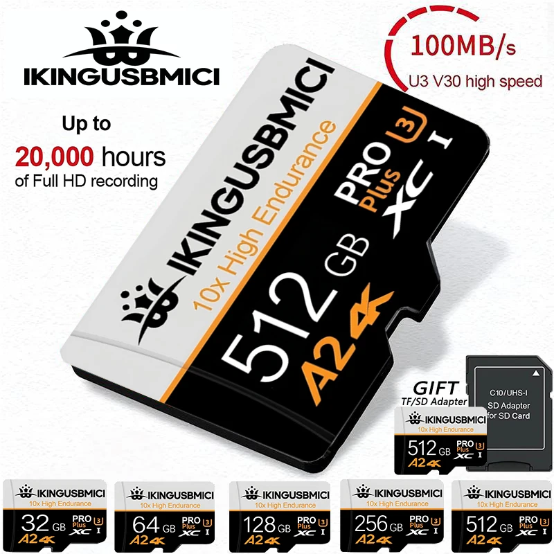 128GB Micro TF/ SD Card Class 10 High Speed Memory Cards Stable Performance SD Memory Card for Phones/Digital Camera/MP3 Player