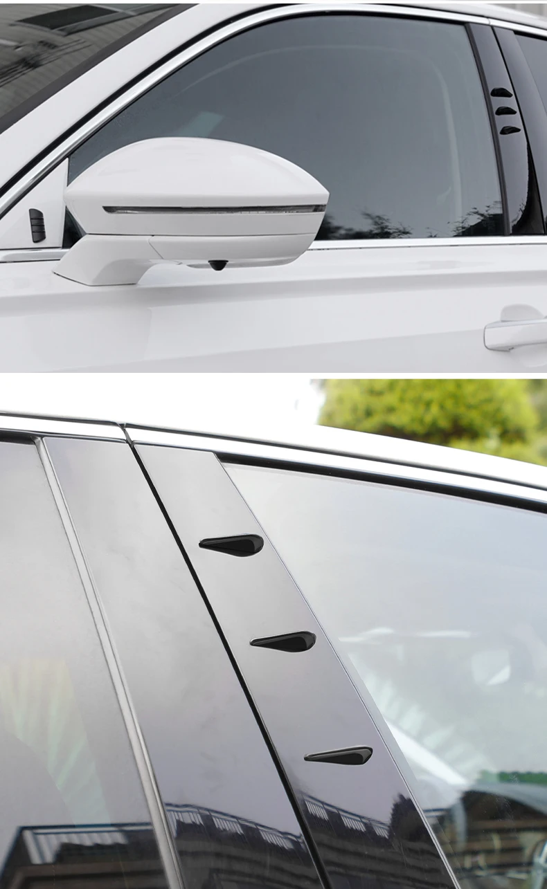 10 Stück Windreduzierende Spoilerstreifen für Autos, Kollisionsschutzstreifen, Dekorative Streifen, Windgeräuschreduzierung und Geräuschdämpfung für die Karosserie – Detail 9