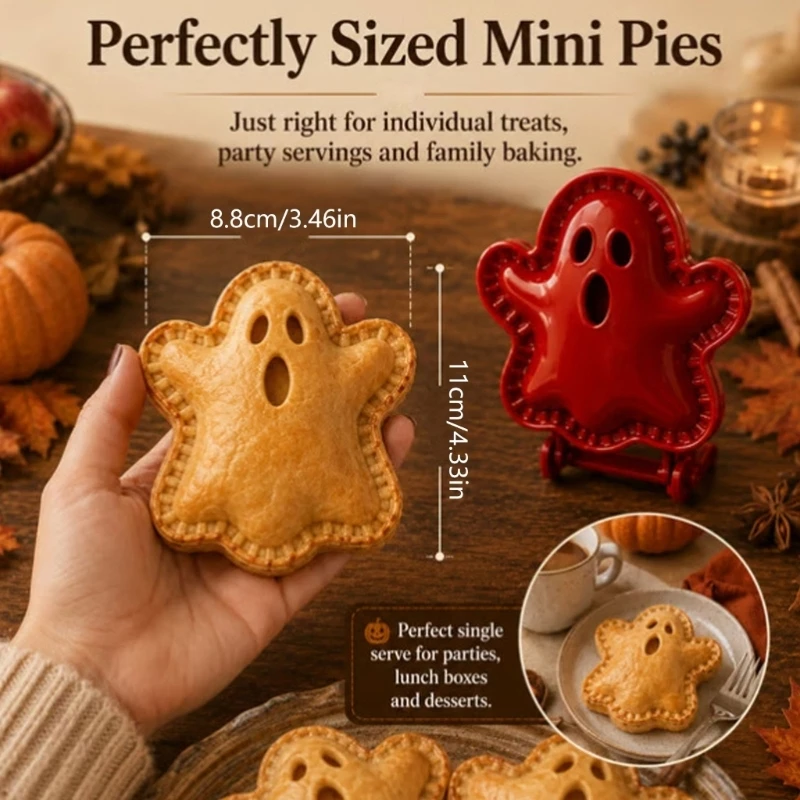8 Cavity Halloween Pie Molds Set Fall Theme Dough Press Cutter For Kids Party Baking JOMD