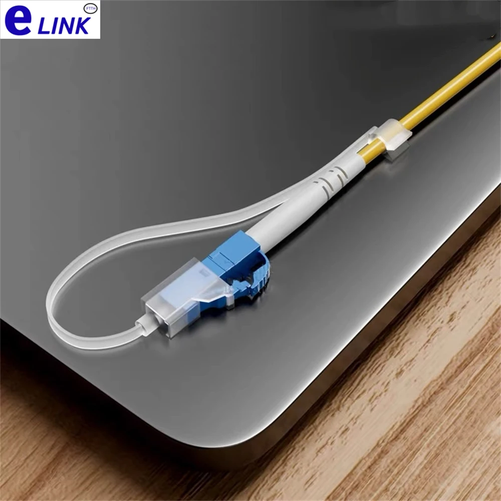 LC square long tail dust cap for LC fiber optic jumper connector 1.25mm handle protective cover plug with braid chain 100pcs