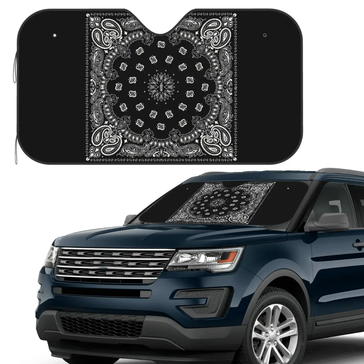 

Bandana Custom Sunshade Windscreen Car Front Windshield Window Sun Visor Accessories Covers