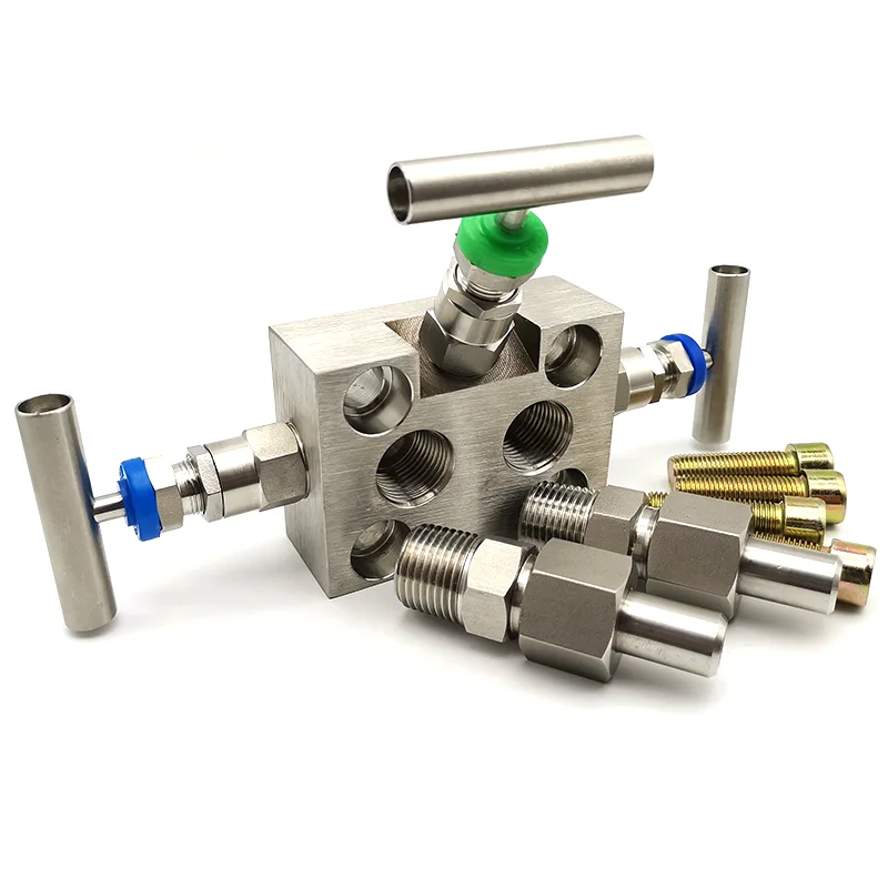 Stainless Steel Three Valve Manifold Pressure Transmitter Accessories