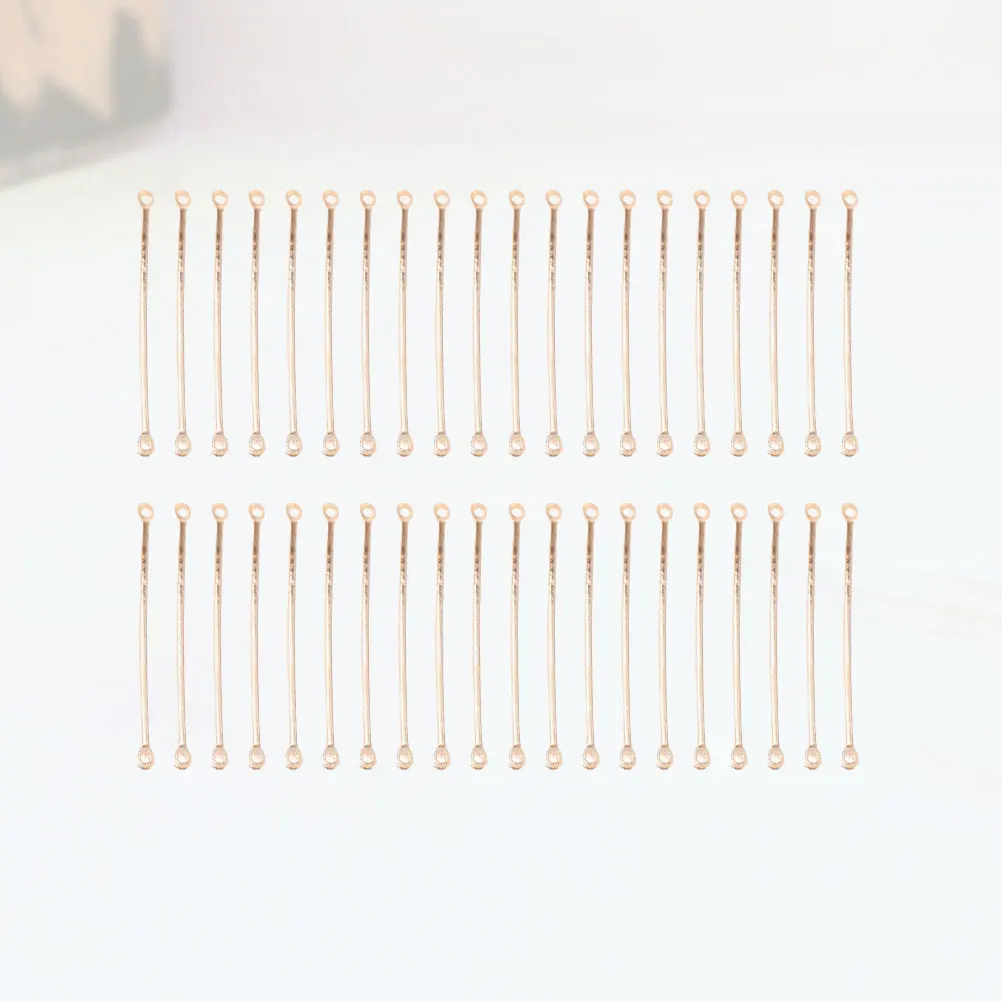 

200Pcs Eardrop Jewelry Parts Iron Material Durable Lightweight Smooth Surface for Handmade Jewelry Golden 40mm