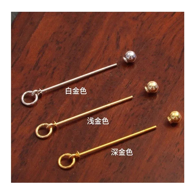 

Threaded Twisted Bead Through Hole Pendant Gold Accessories Earrings Accessories Removable Necklace Piercing Heart Pendant Acces