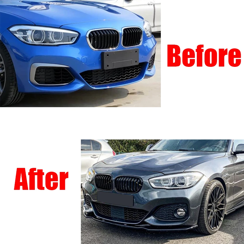 For BMW 1 Series F20 F21 LCI 2015-2019 M Sport Front Bumper Lip Splitter Spoiler Lower Bumper Lip Replacement