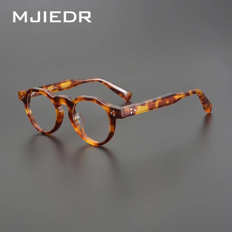 Retro Handmade Personalized Tortoiseshell Glasses Frame Japanese Trendy Hong Kong Style High-end Mens Eyeglasses