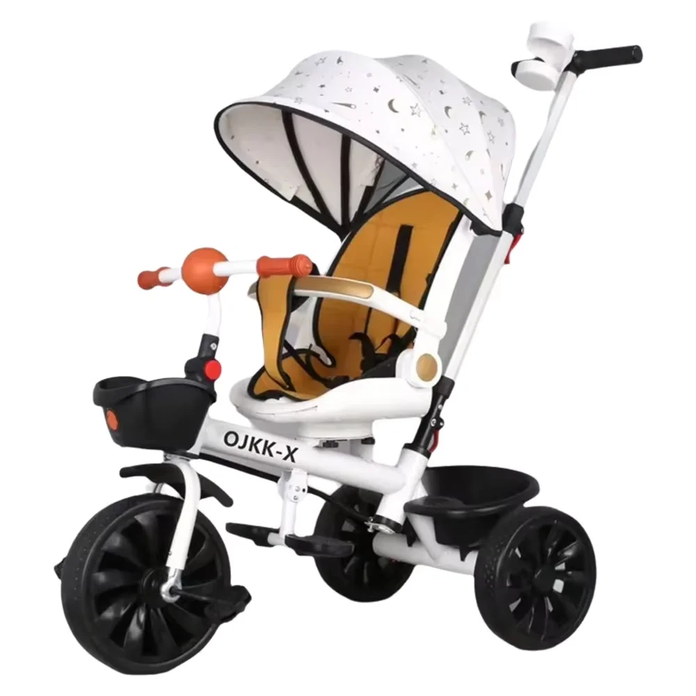 Baby Stroller Baby Tricycle Children's Tricycle Walking Tool for Children Foldable Reclining Bicycle for Sitting Aged 1-3-6