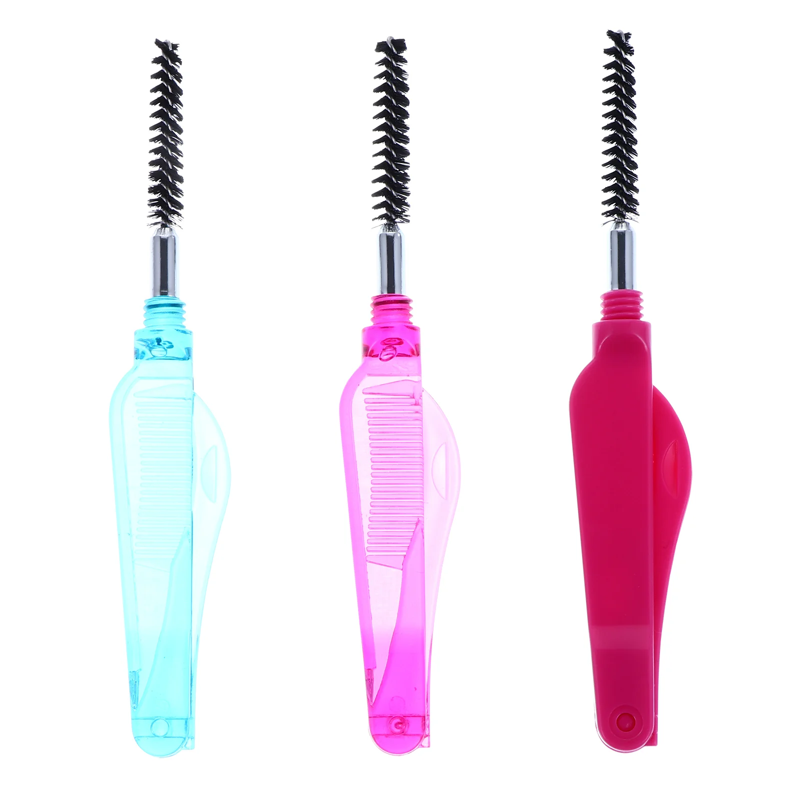 6 uds cepillo de maquillaje peine de pestañas plegable ceja plegable pestañas postizas