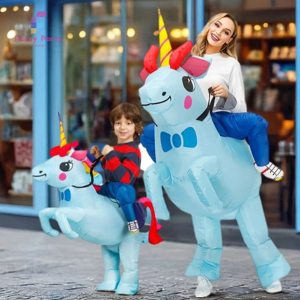 Adults Kids Role Play Cartoon Model Inflatable Costume - Fun and Creative Party Inflatable Pegasus Costume for Halloween Party