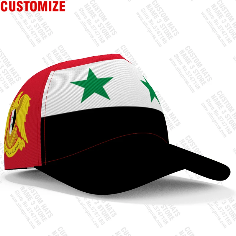 Syrian Baseball Caps Custom Made Name Team Logo Sy Hats Syr Country Travel Syria Nation Islam Flags Arabic Arab Photo Headgear