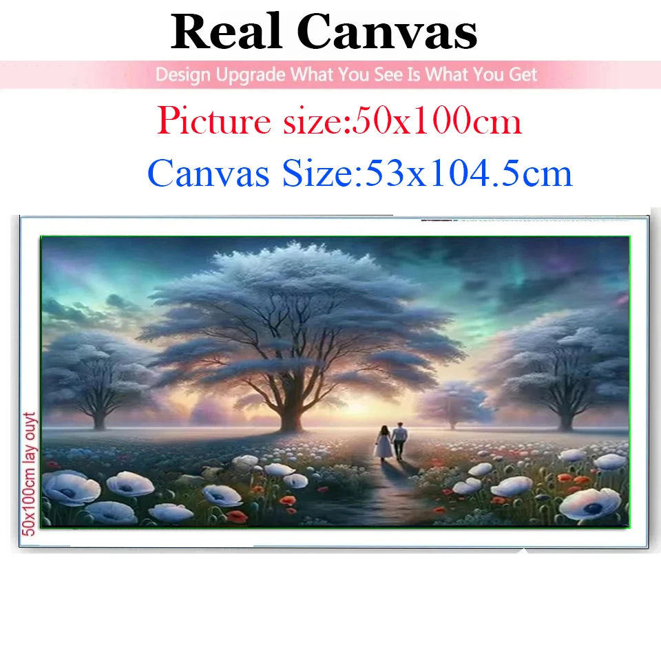 White Poppy Fields Diy Diamond Painting New 2025 Full Square Round Diamond Mosaic White Tree Lover Needlwork Embroidery