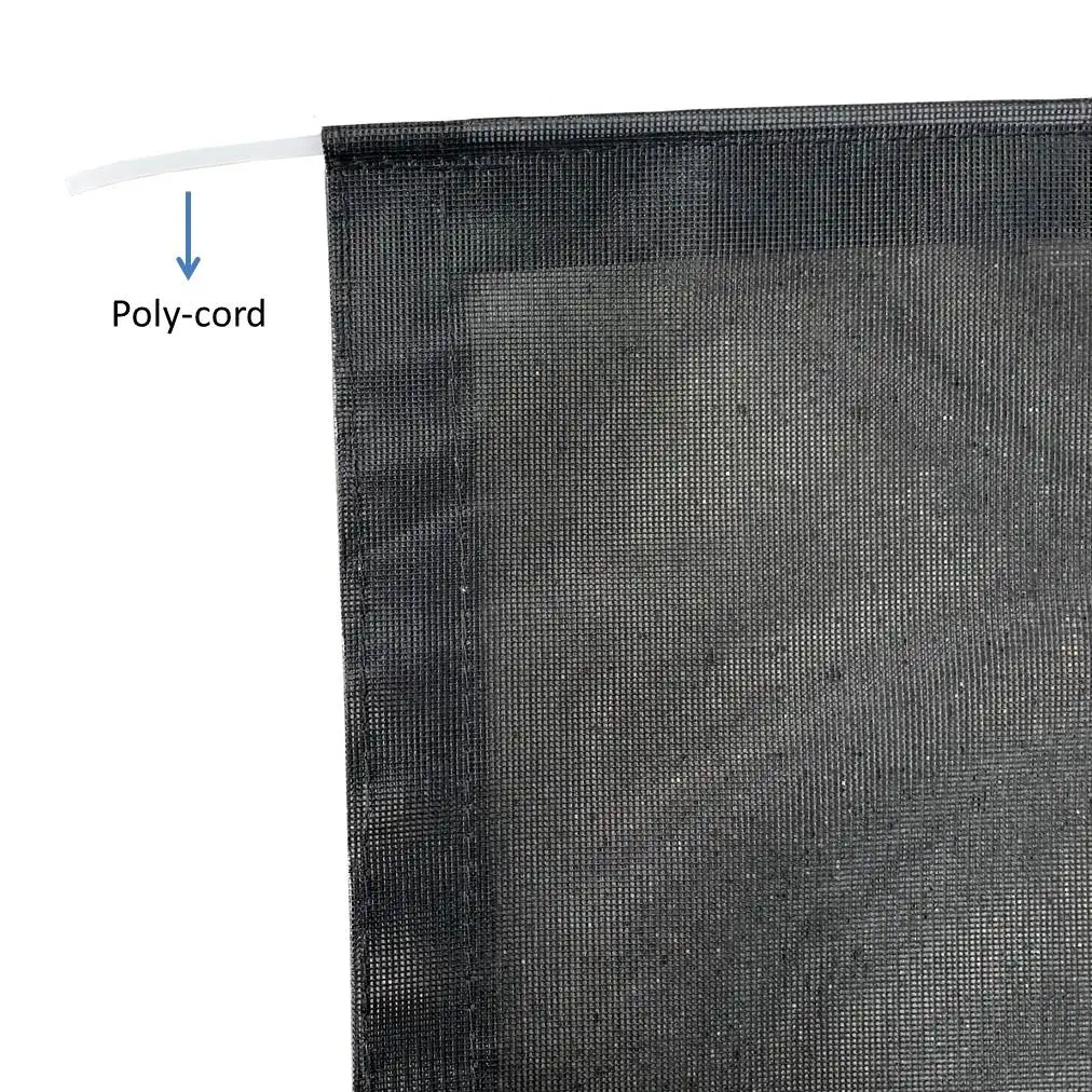 RV Awning Sunshade Screen 9'X15'3'' Black Mesh Caravan RV Privacy Screen Wall Side Sun Shade Roll Out Awning