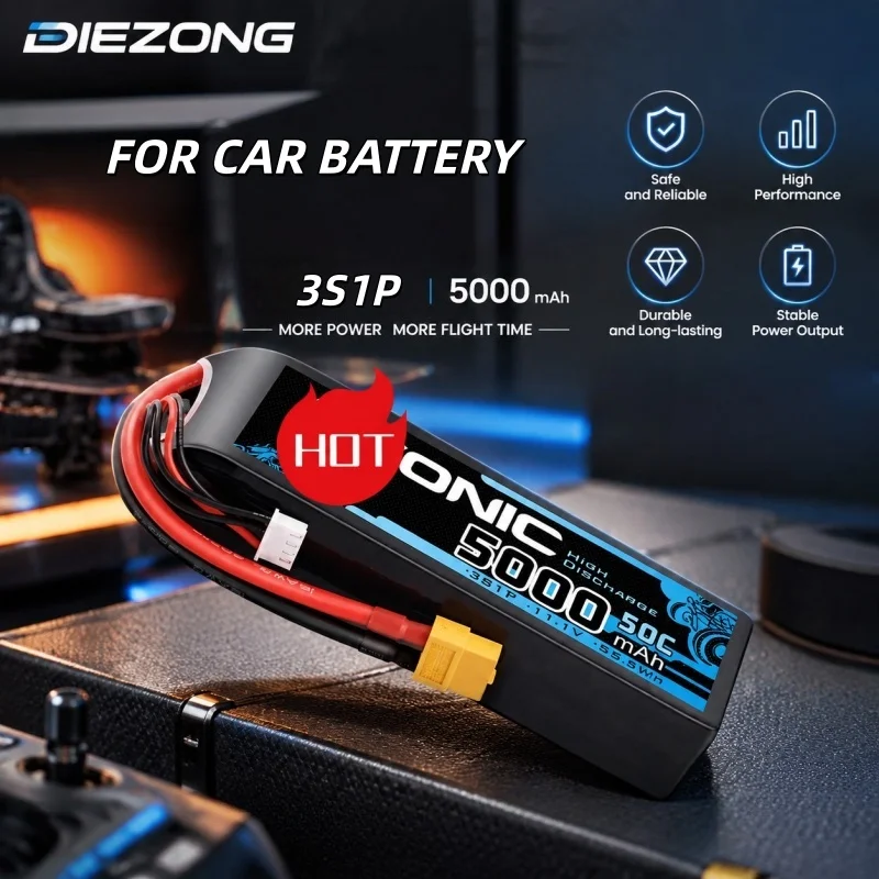 3S1P 3S 4S Lipo Battery 5000mAh RC LiPo Battery For FPV Racing Drone RC Car Fixed Wing Airplane Model Rechargeable Battery