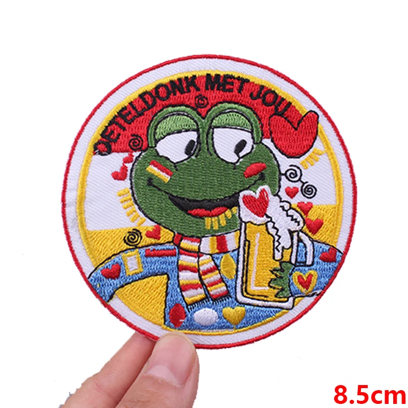 Nederland Oeteldonk embleem borduurpatches opstrijkbare patches voor kleding Nederland carnaval patch viering geschenken naai DIY