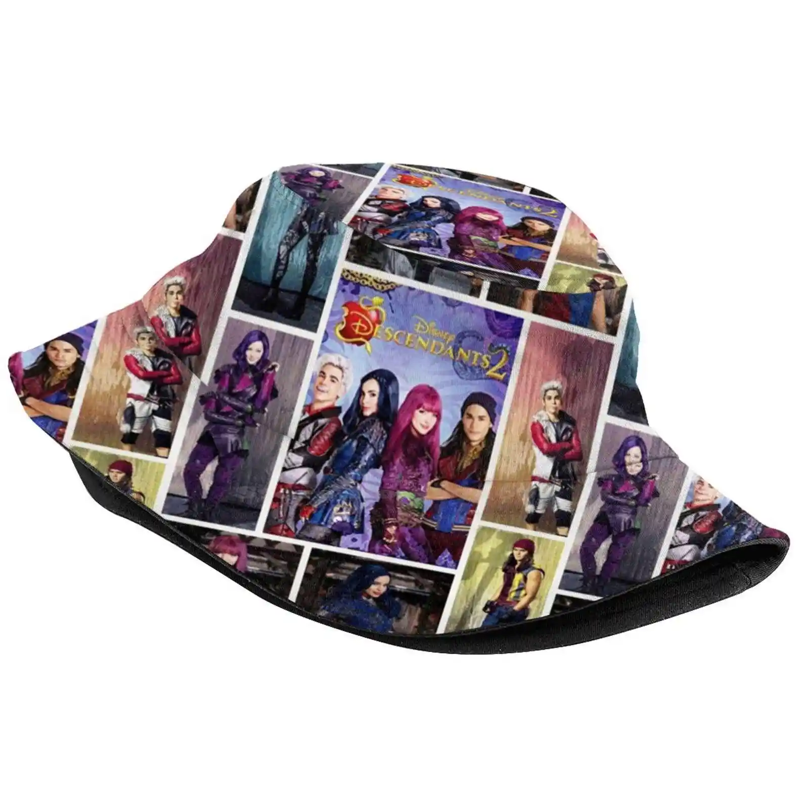 Descendants Collages Sun Cap Fisherman Hat Bucket Hats Love Pattern Abstract Usa Trending Brand Limited Popular Thanksgiving