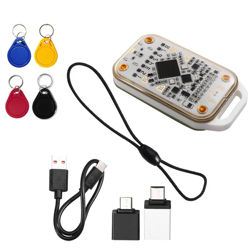 【CYBER MONDAY】Chameleon V3.0 RFID Smart Chip Reader+ 4Xuid Keychain Read Write 125Khz 13.56Mhz ID IC Card Smart Tag Copyer C