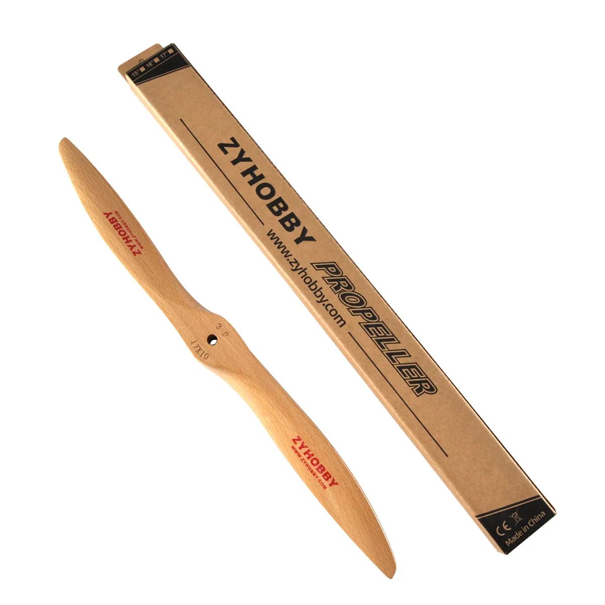 FLT 3D Wooden Propeller CW 17x8 17x10 18x8 For RC Fixed‑Wing Aircraft Replacement Spare Accessory