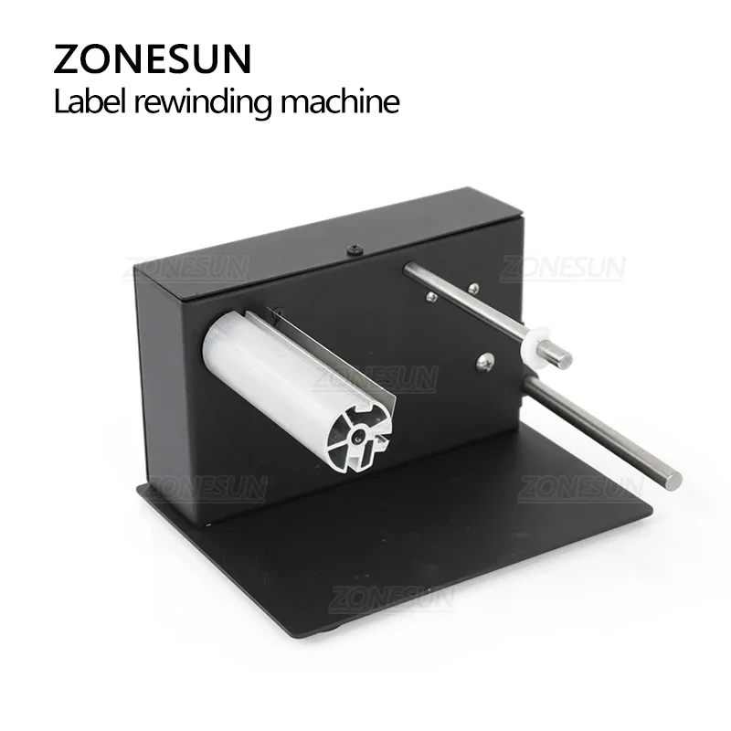 ZONESUN Auto Label Rewinder Machine Adjustable Speed Label Roll Winder Sticker Rewinding Machine for Barcode Thermal Printer