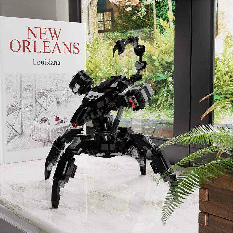 Horizon War Machine MOC Building Blocks, Post-Apocalyptic Robot with Moving Parts, Scavenger Mech DIY for Adult Collectors